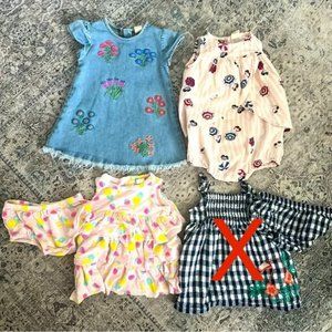 Set of 3 Tucker + Tate baby girls dresses 6m